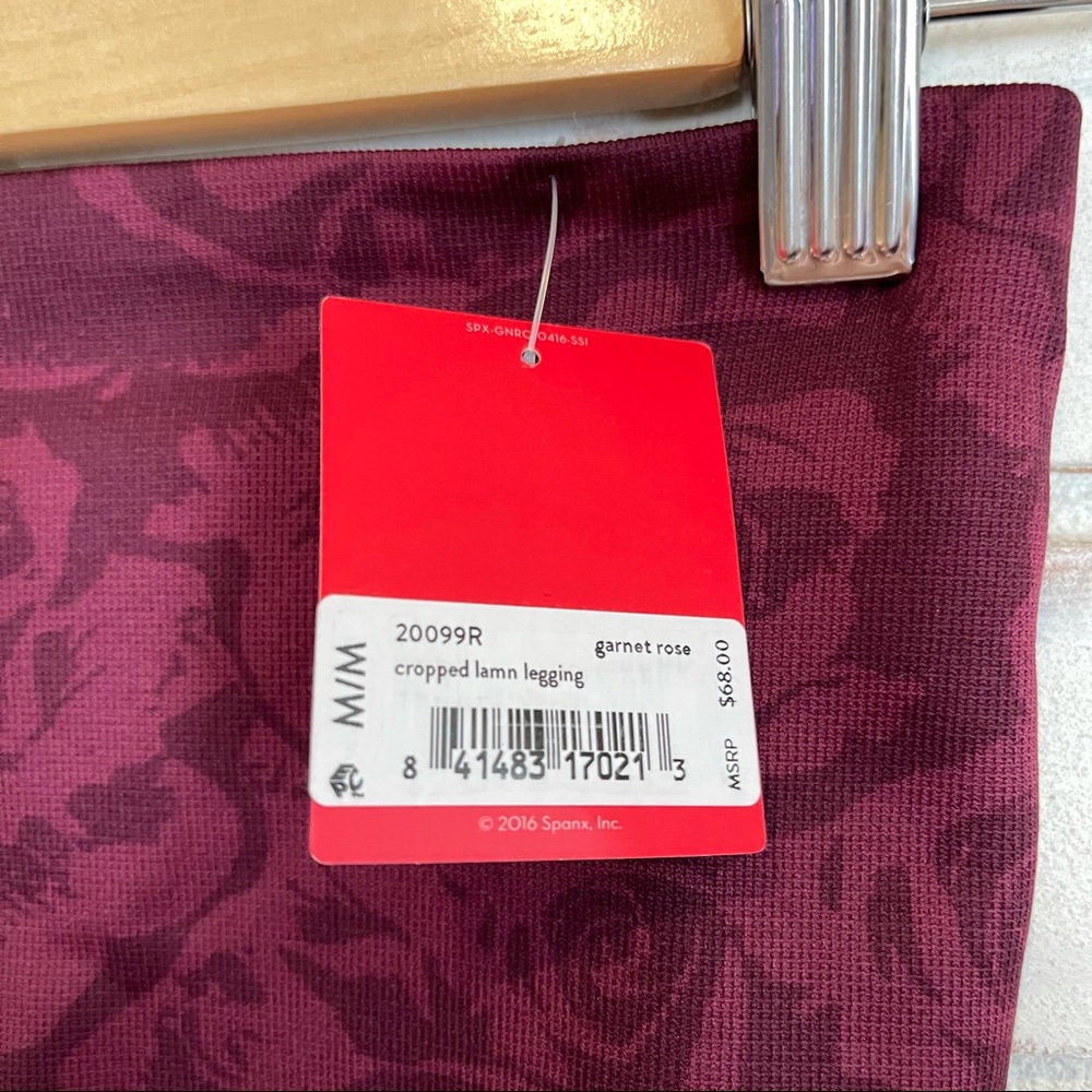 Spanx lamn cropped garnet rose leggings NWT - Picture 7 of 7